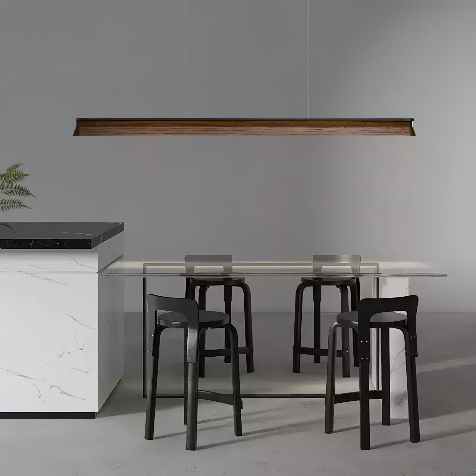 Lustra Pendant Lamp Wooden Beam Minimalist - Letslighting