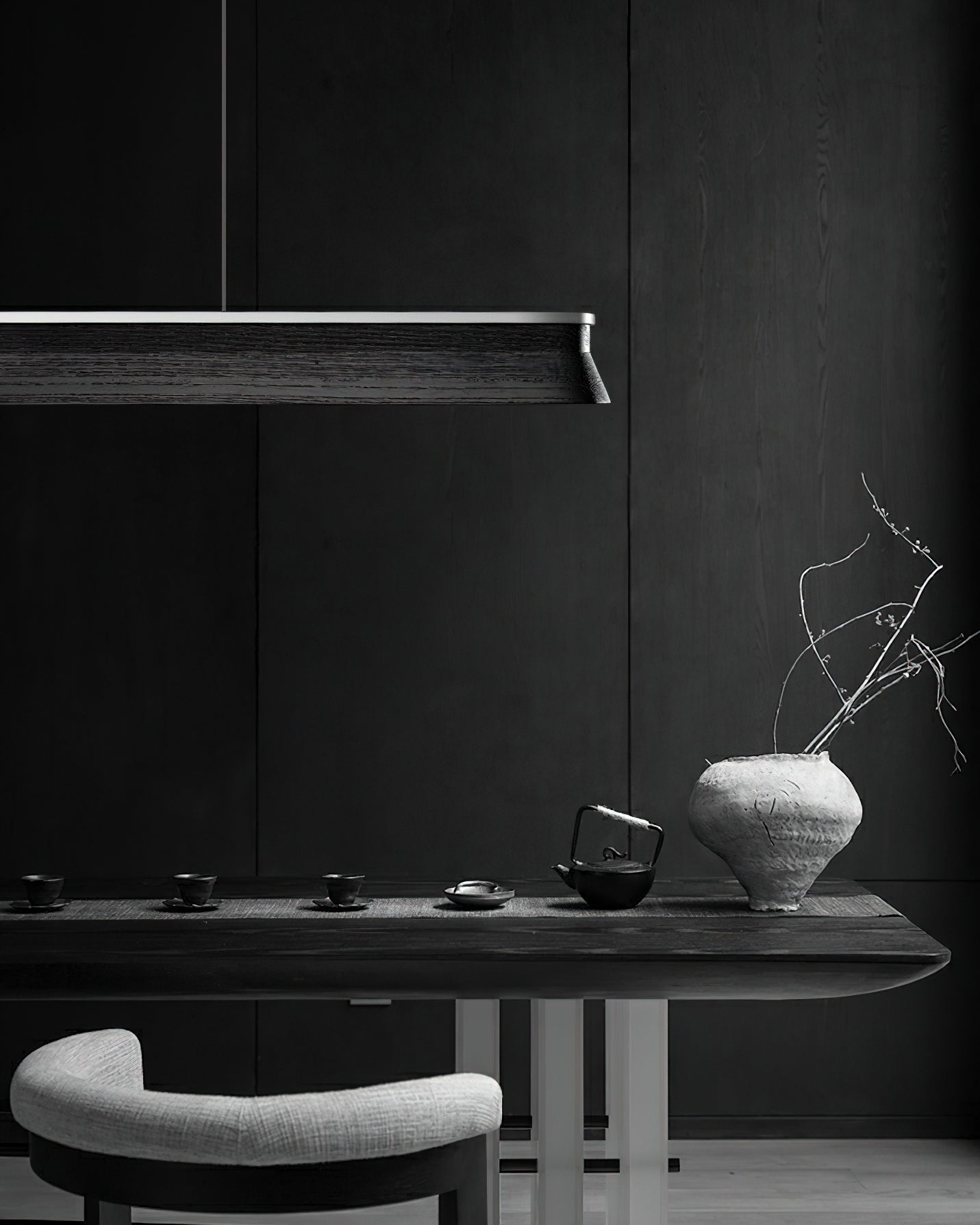 Lustra Pendant Lamp Wooden Beam Minimalist - Letslighting