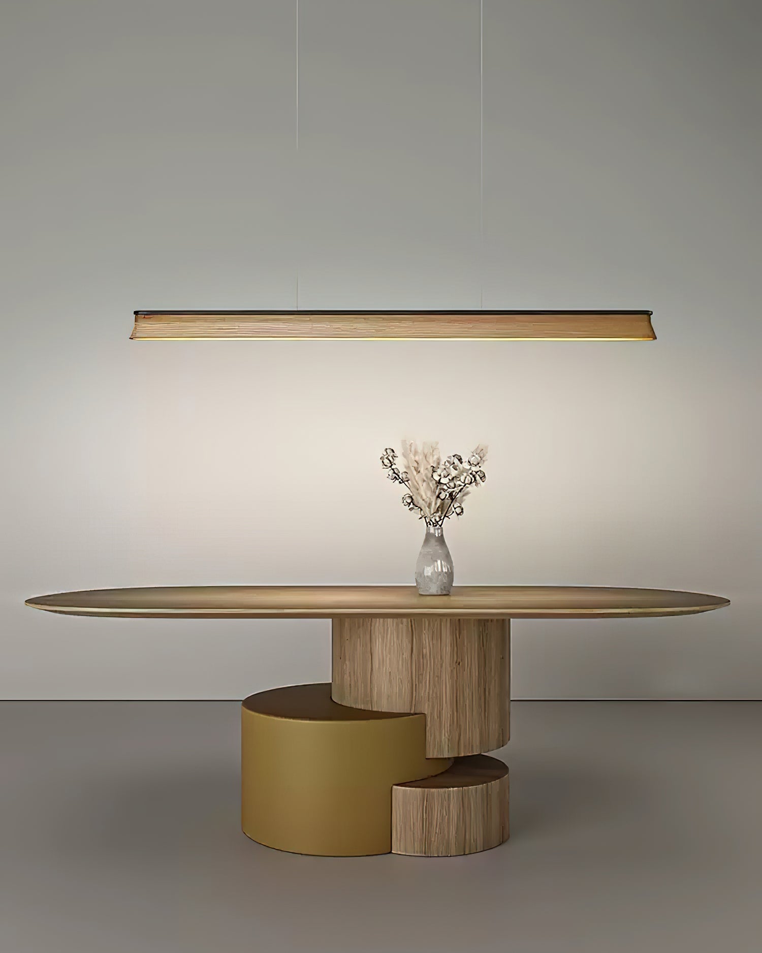 Lustra Pendant Lamp Wooden Beam Minimalist - Letslighting