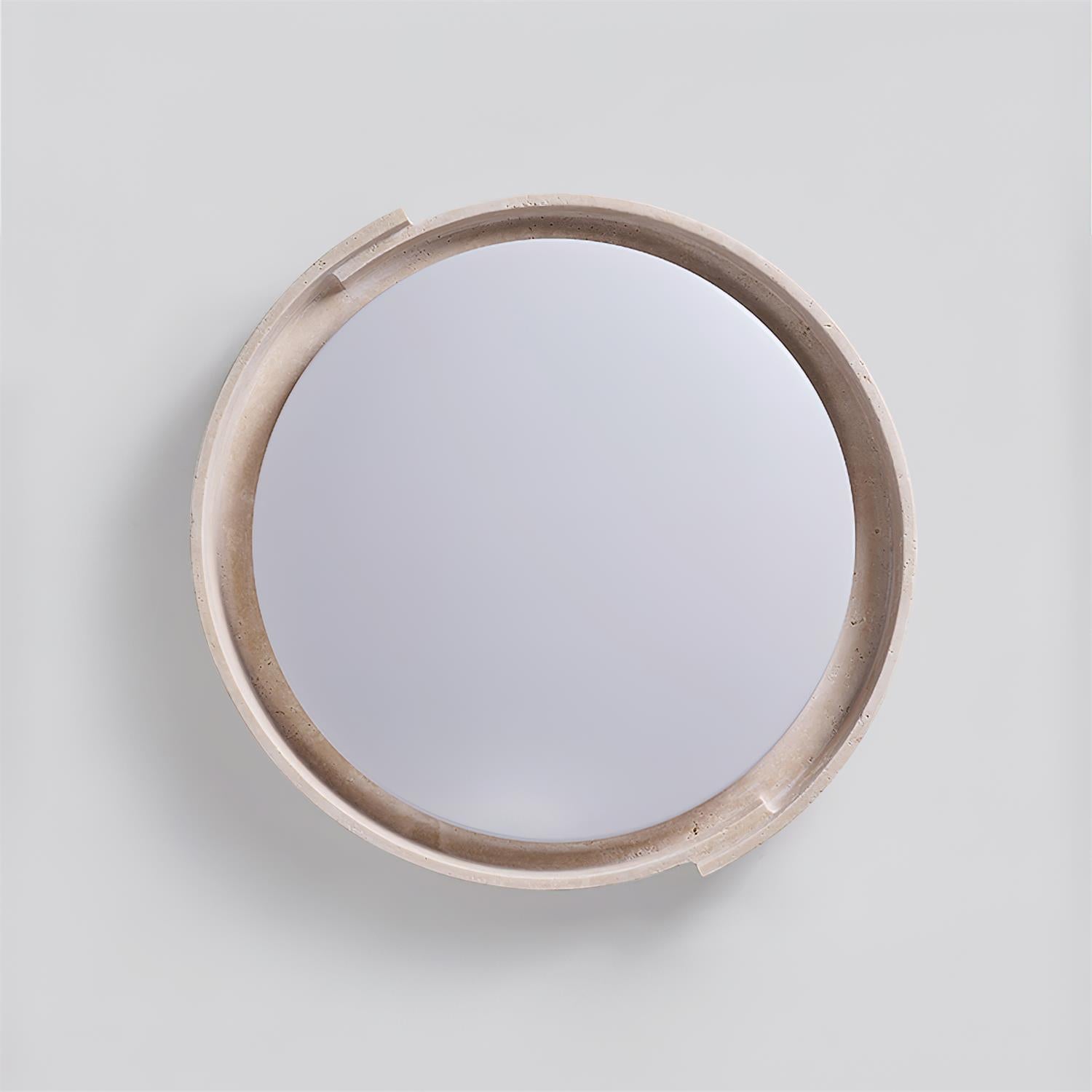 Juvio Minimalist Round Travertine Ceiling Light
