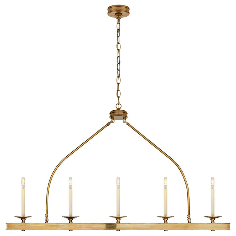 Ripple Modern Minimalist Classic Linear Brass Chandelier - Letslighting