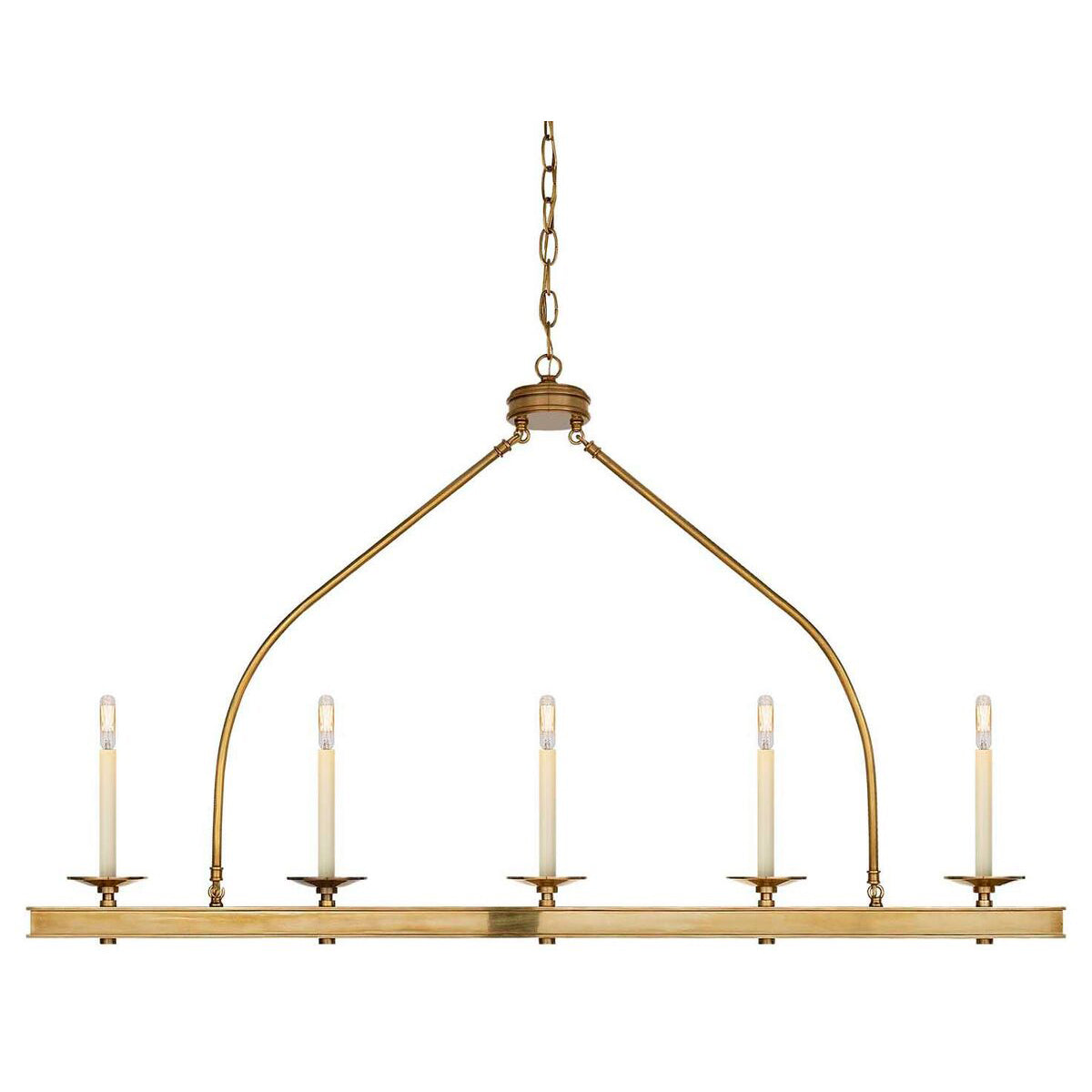Ripple Modern Minimalist Classic Linear Brass Chandelier - Letslighting