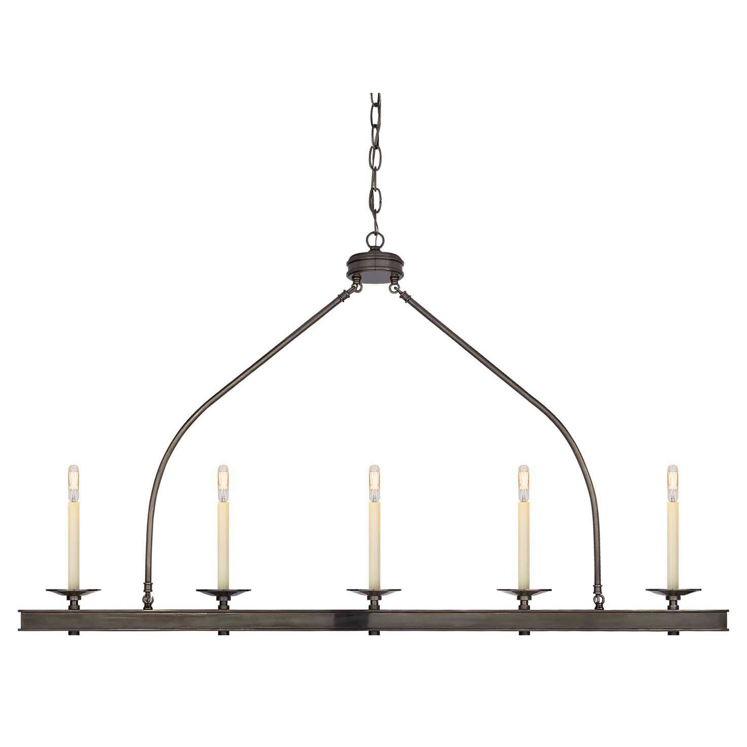 Ripple Modern Minimalist Classic Linear Brass Chandelier - Letslighting