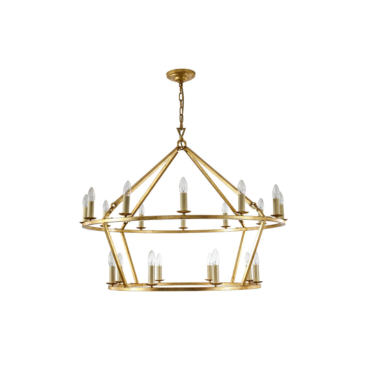 Spark Two-Tiered Ring Plastic Chandelier - Letslighting