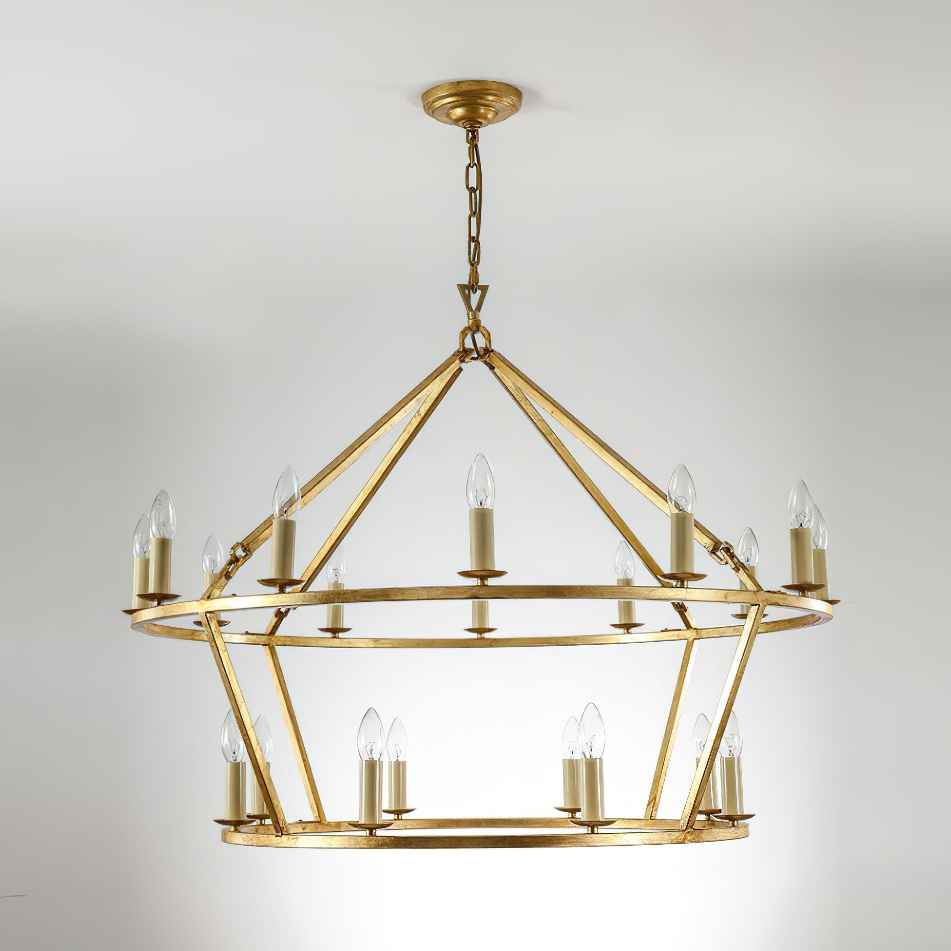 Spark Two-Tiered Ring Plastic Chandelier - Letslighting