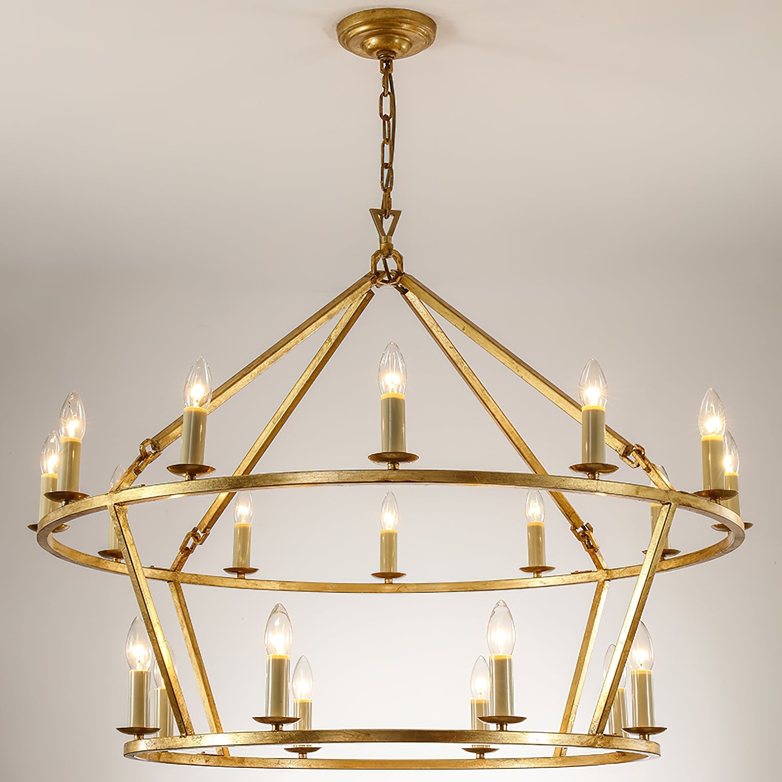 Spark Two-Tiered Ring Plastic Chandelier - Letslighting