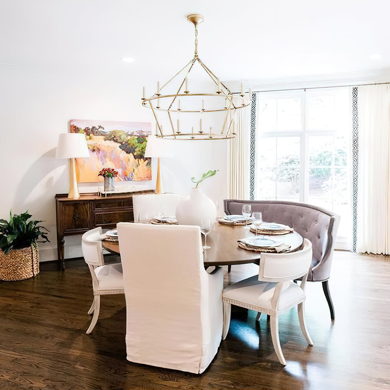 Spark Two-Tiered Ring Plastic Chandelier - Letslighting