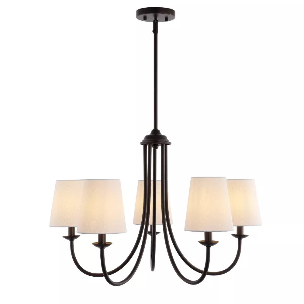 Trill Vintage Industrial Brass Metal Fabric Chandelier - Letslighting