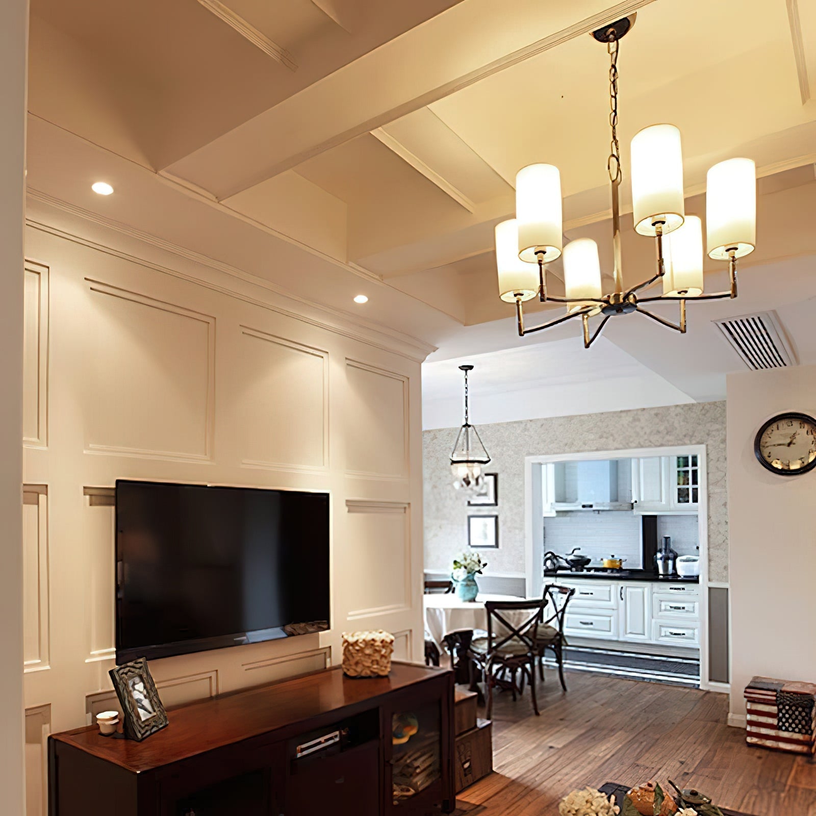 Unfold Vintage Traditional Brass Fabric Chandelier - Letslighting