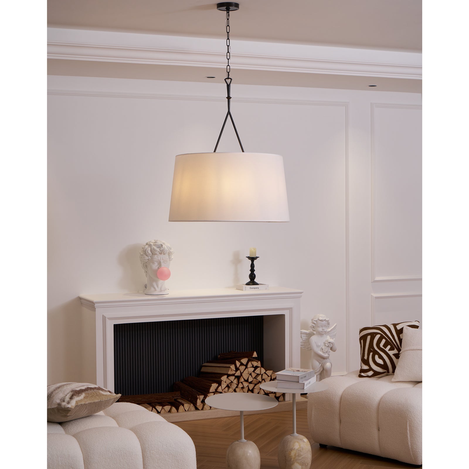 Wink Modern Minimalist Brass Fabric Pendant Lamp - Letslighting