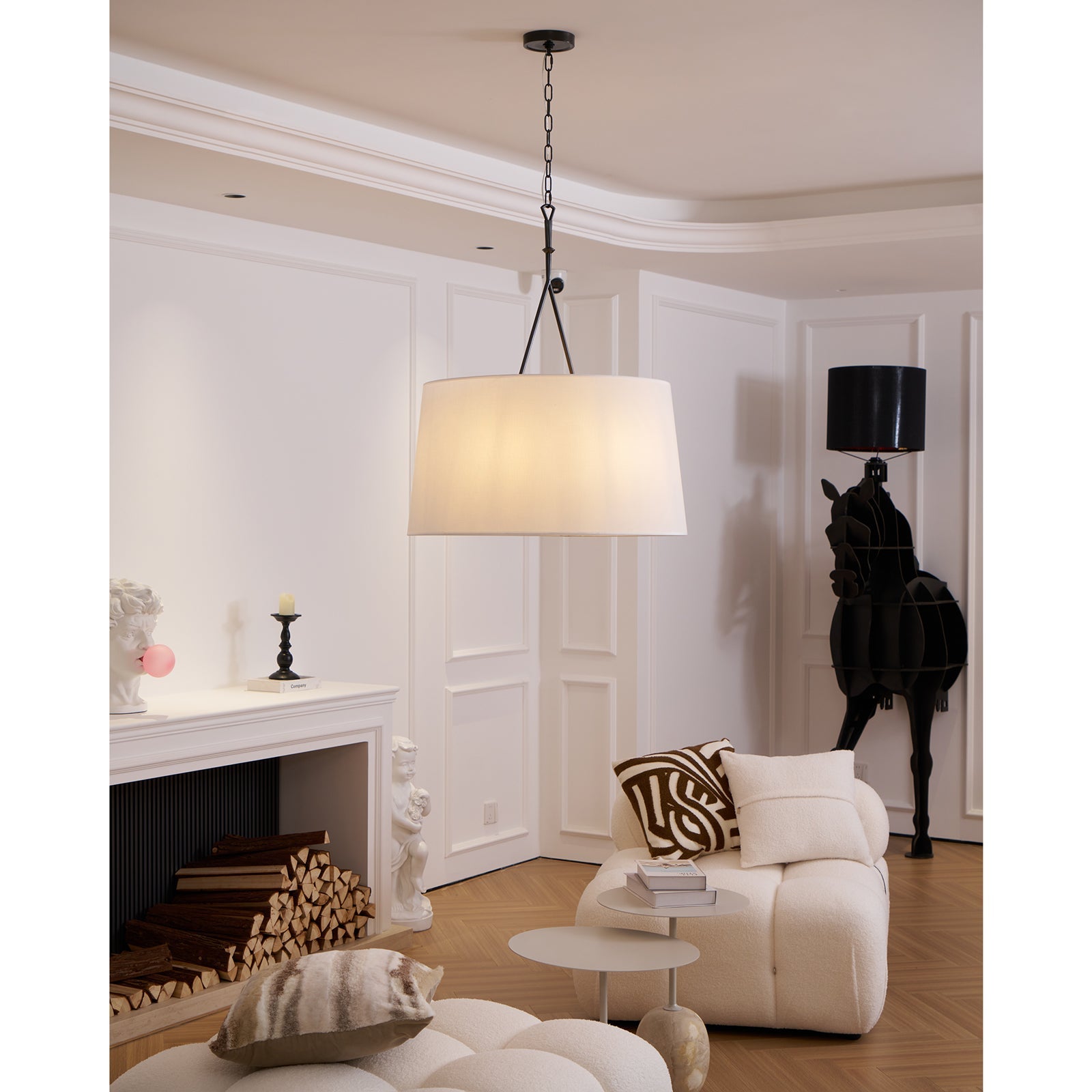Wink Modern Minimalist Brass Fabric Pendant Lamp - Letslighting