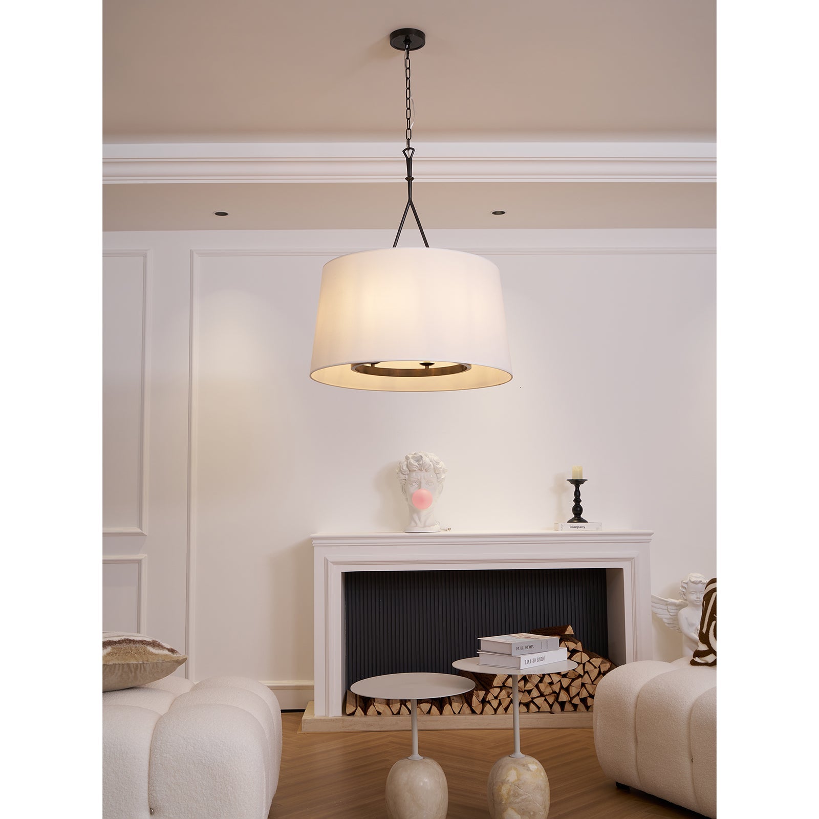 Wink Modern Minimalist Brass Fabric Pendant Lamp - Letslighting