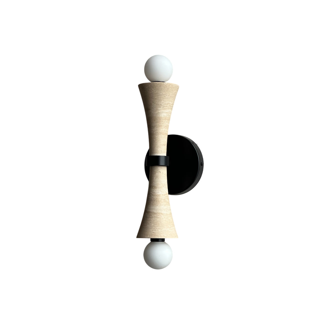 Aura Modern Minimalist Travertine Glass Wall Lamp - Letslighting