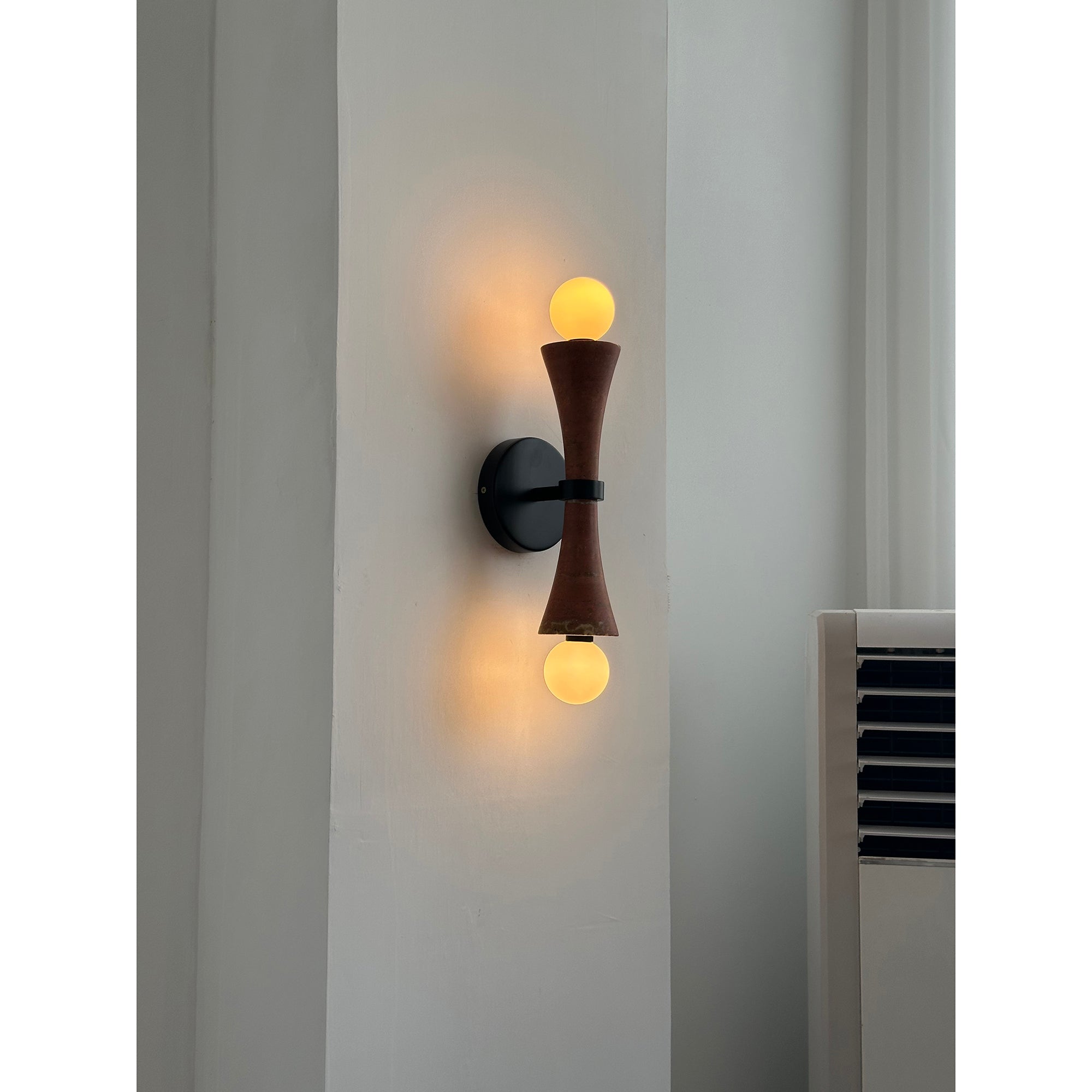 Aura Modern Minimalist Travertine Glass Wall Lamp - Letslighting