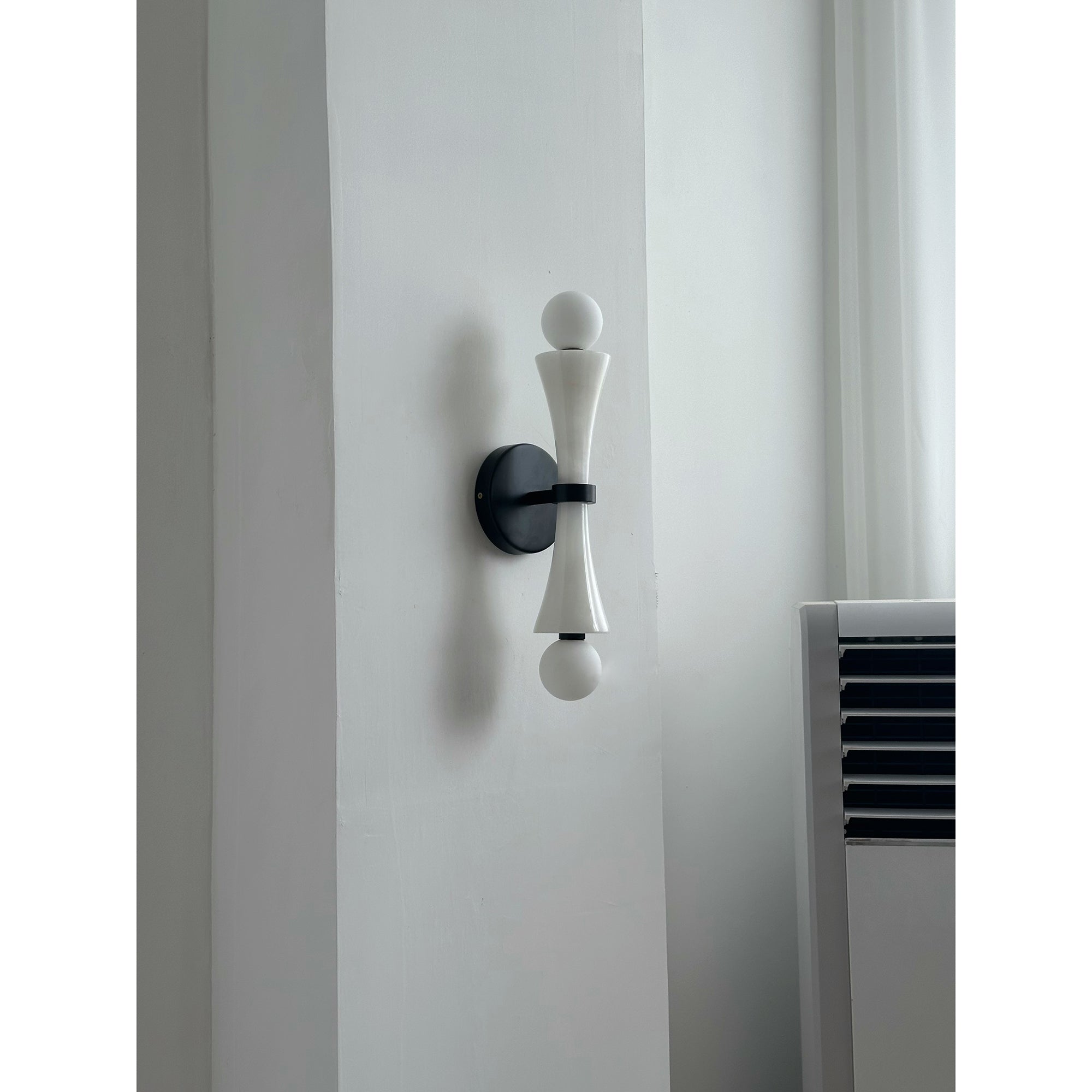 Aura Modern Minimalist Travertine Glass Wall Lamp - Letslighting