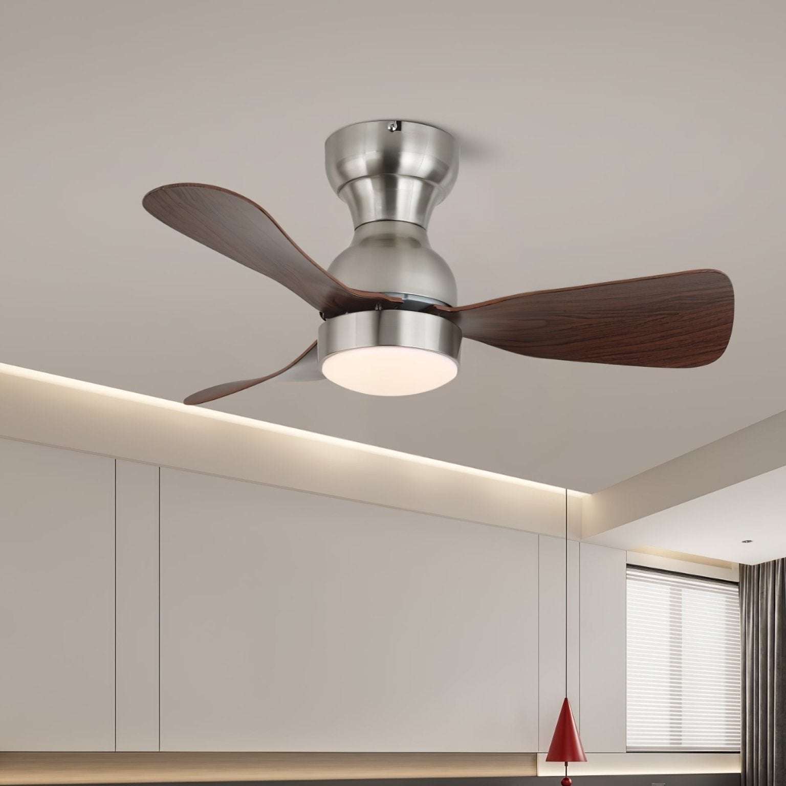 Aurdorus Modern Wood Ceiling Fan Light - Letslighting