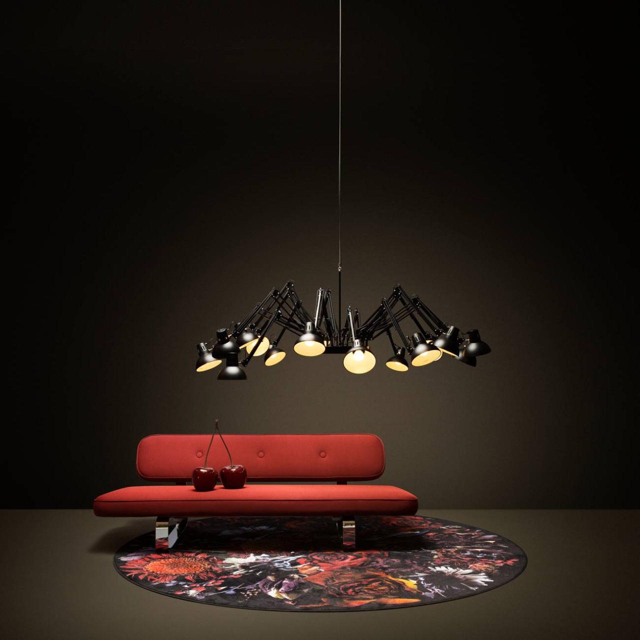 Lustra Chandelier Black Adjustable Multi Arm - Letslighting