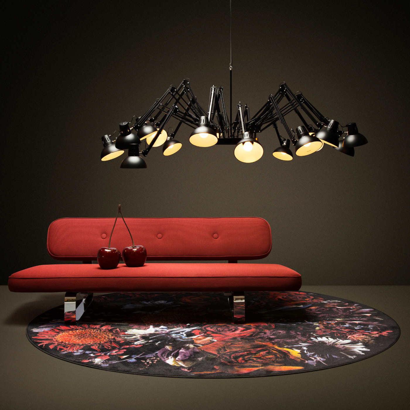 Lustra Chandelier Black Adjustable Multi Arm - Letslighting