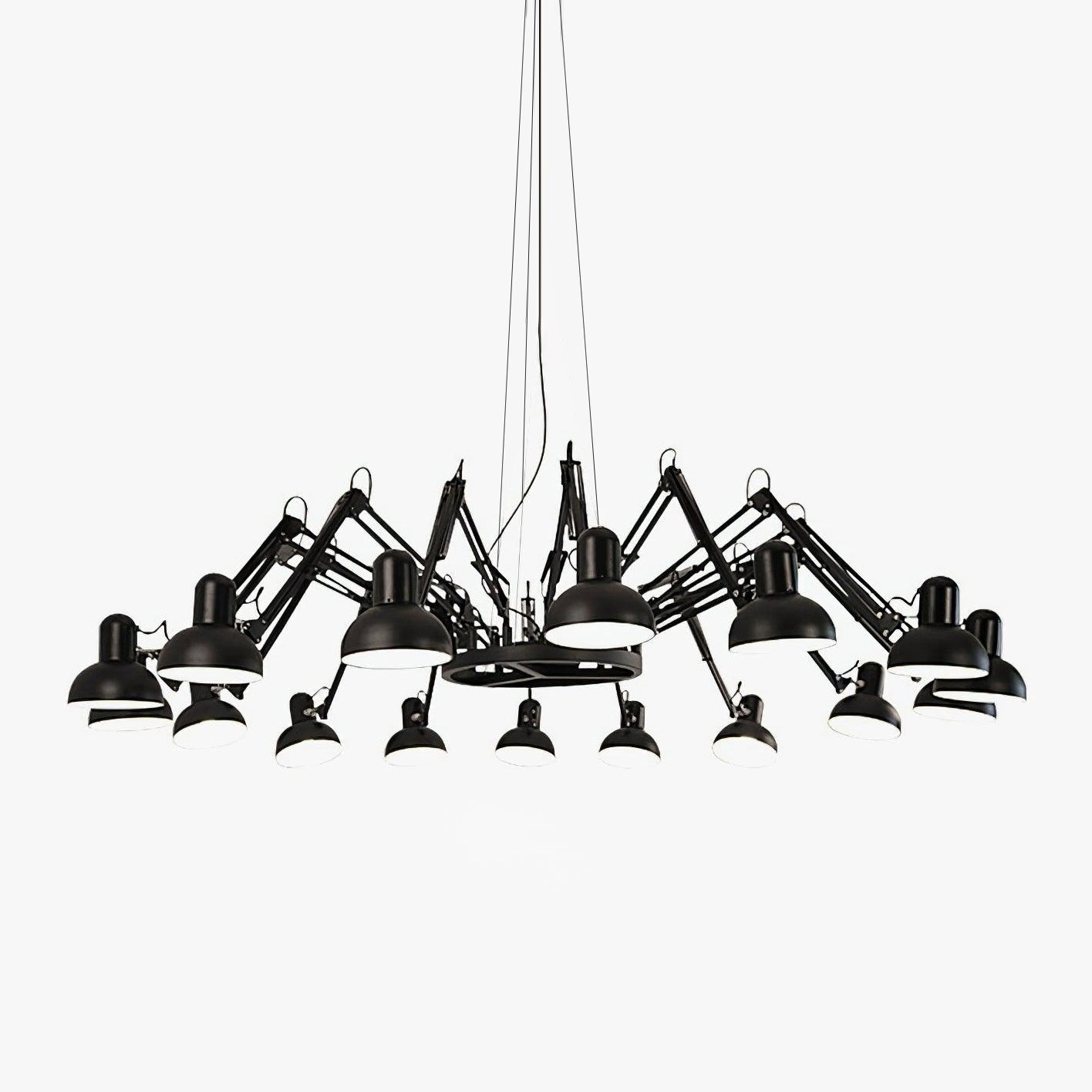 Lustra Chandelier Black Adjustable Multi Arm - Letslighting