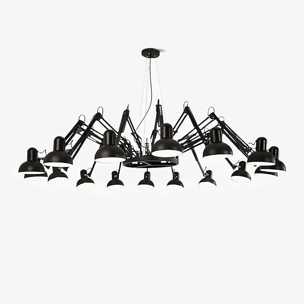 Lustra Chandelier Black Adjustable Multi Arm - Letslighting