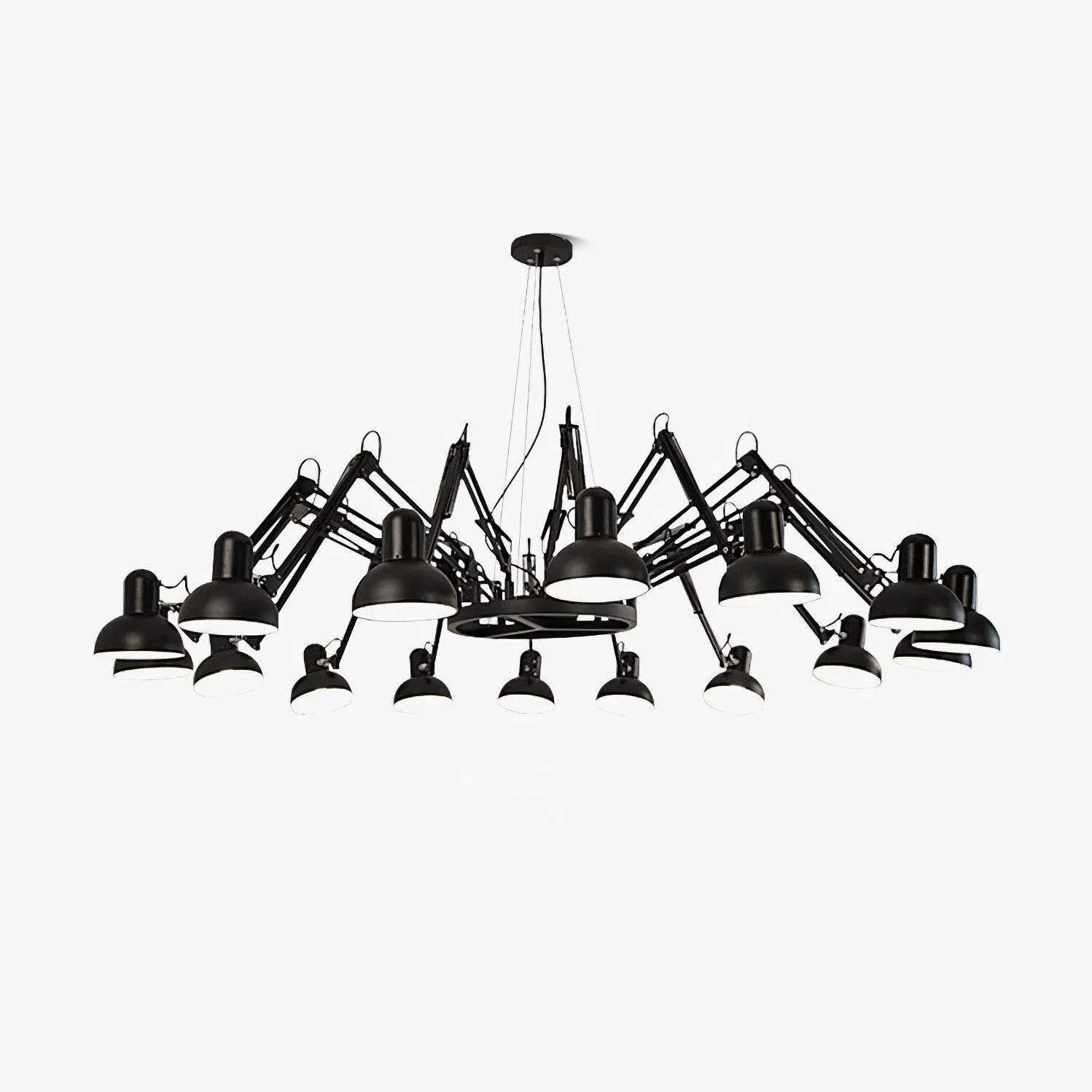 Lustra Chandelier Black Adjustable Multi Arm - Letslighting