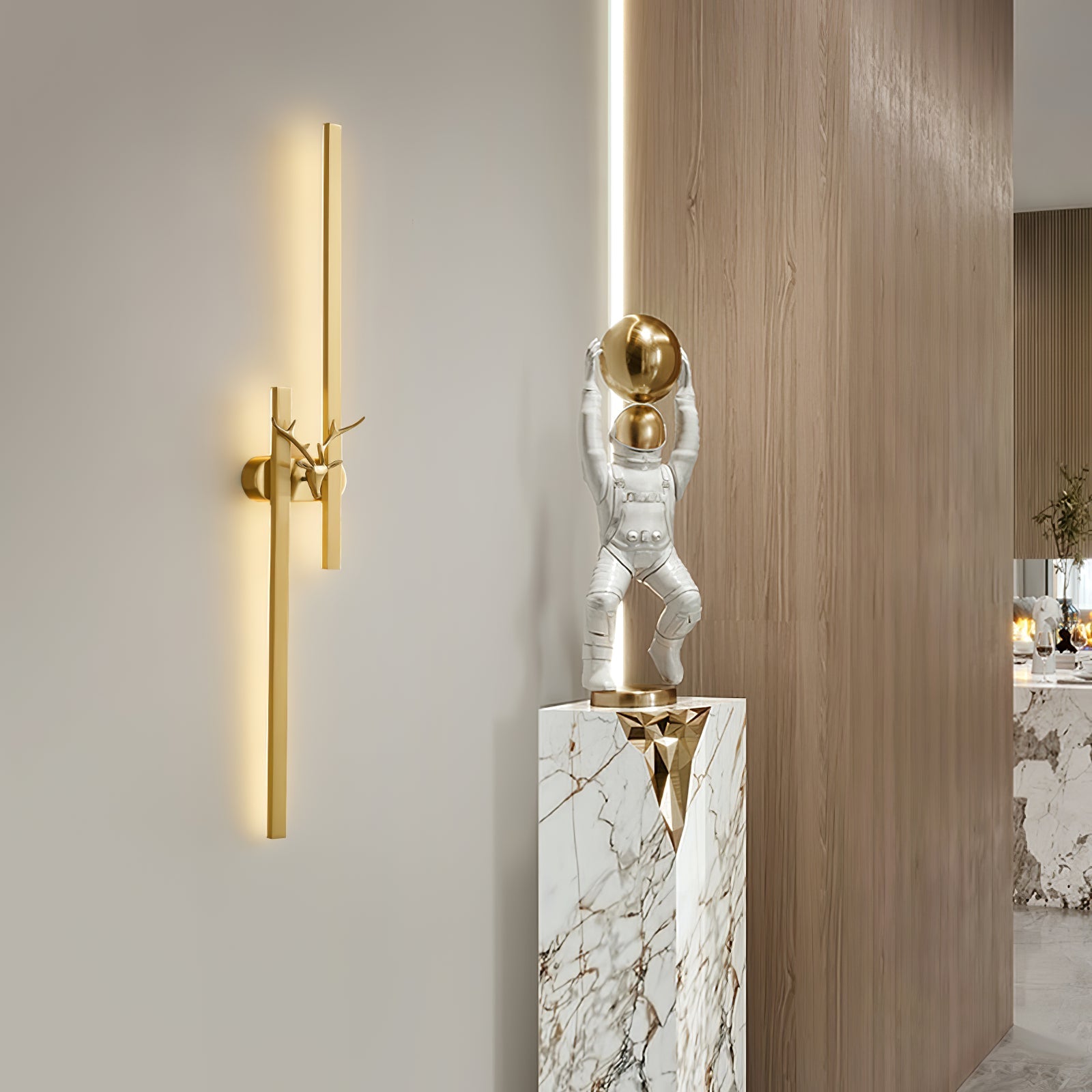 Vavinisra Classic Deer Brass Wall Lamp - Letslighting