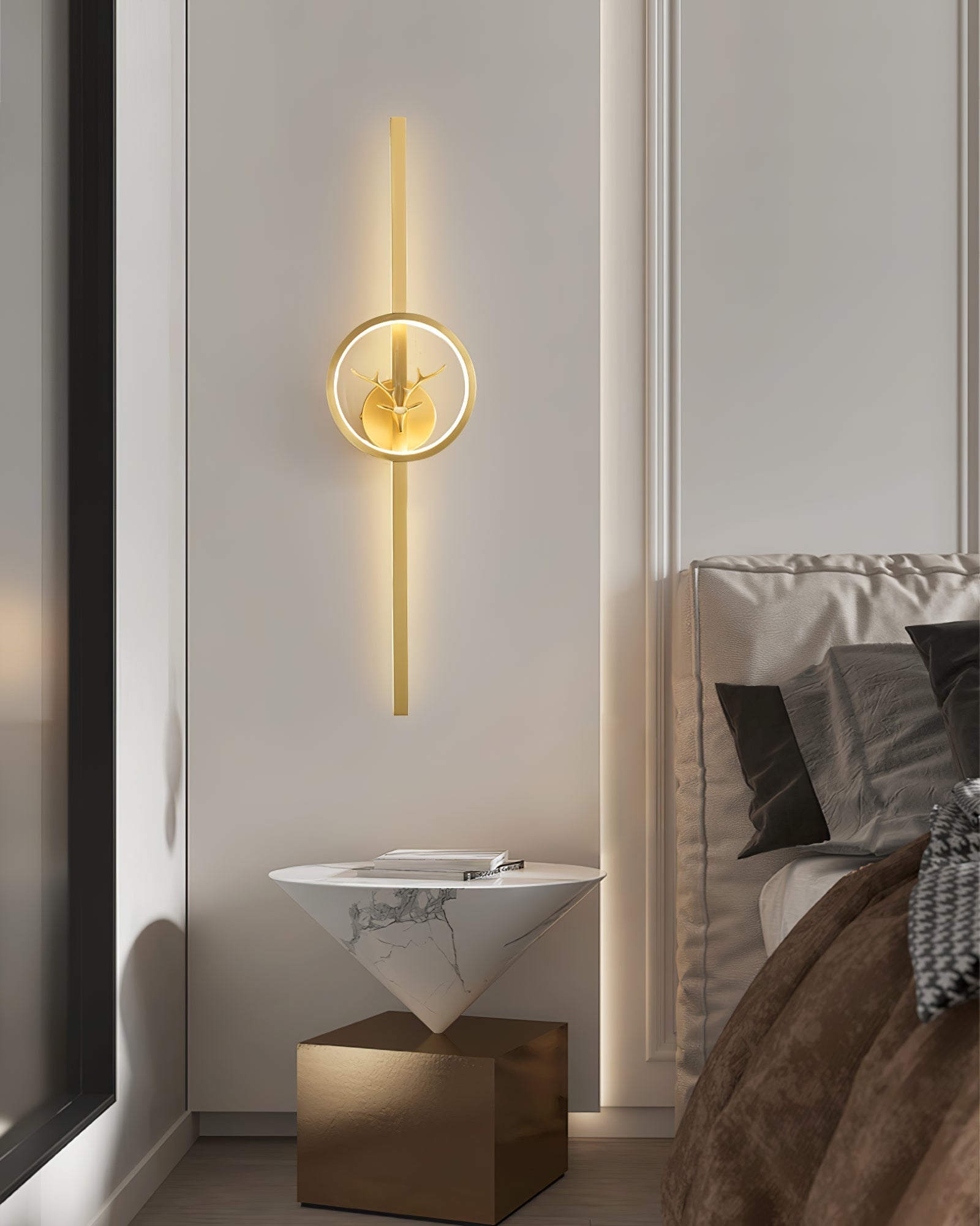 Vavinisra Classic Deer Brass Wall Lamp - Letslighting
