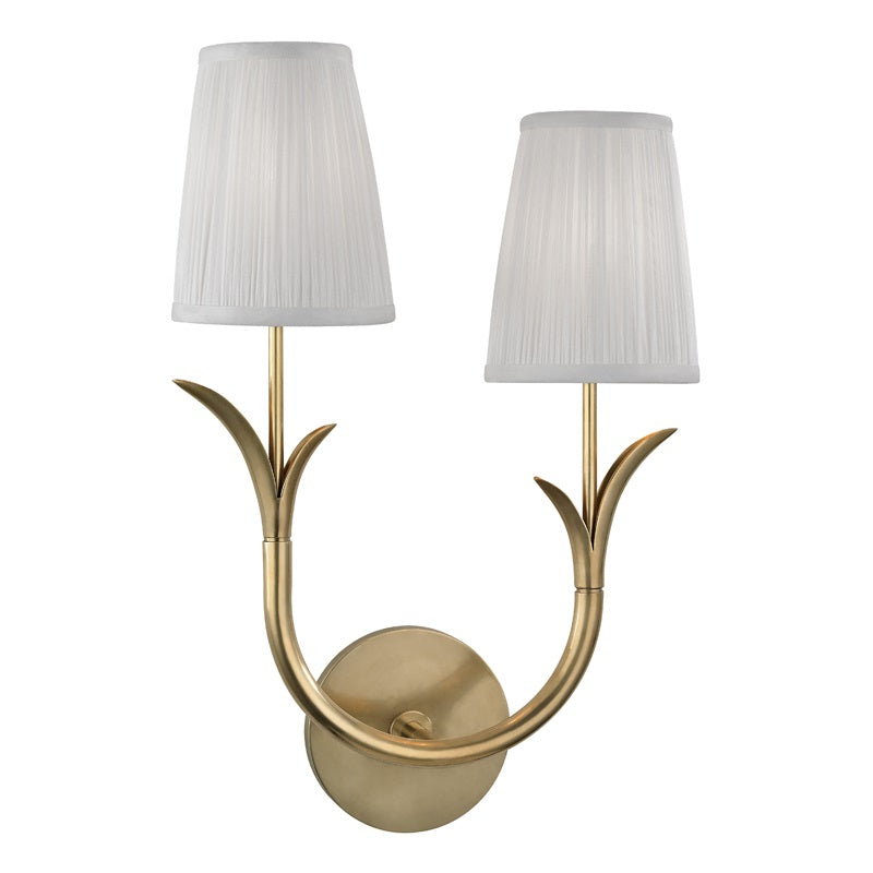 Elys Modern Minimalist Brass Fabric Wall Lamp - Letslighting