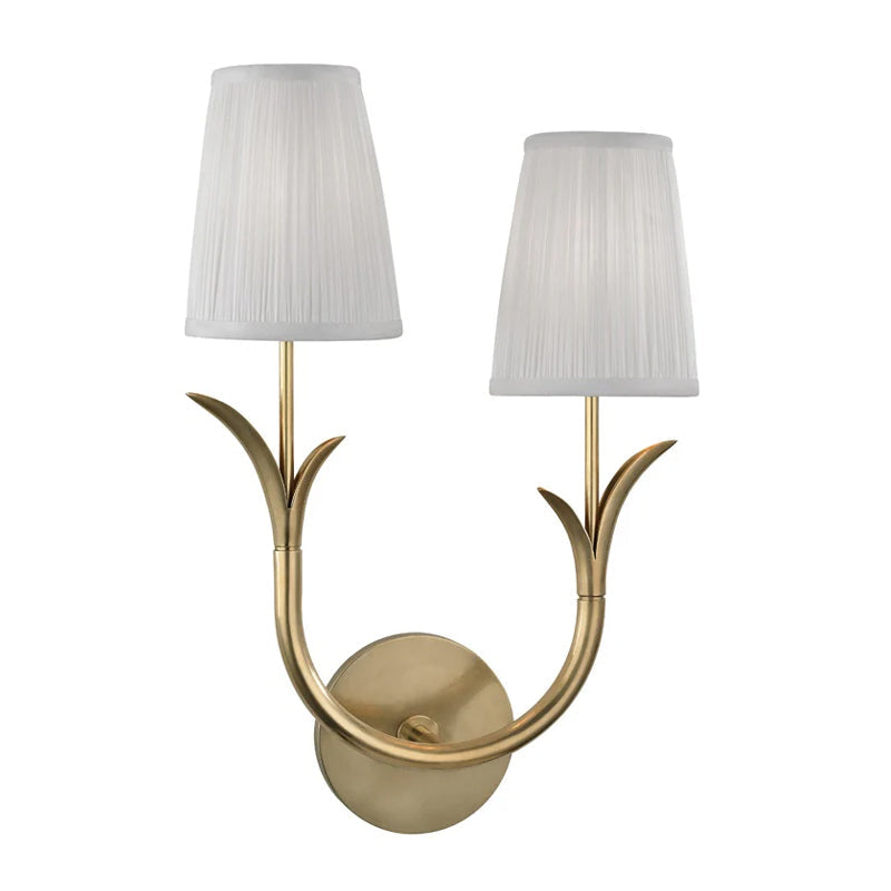 Elys Modern Minimalist Brass Fabric Wall Lamp - Letslighting