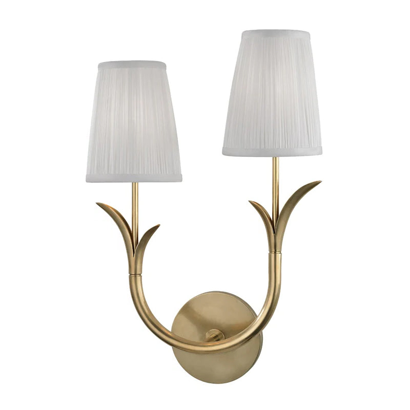 Elys Modern Minimalist Brass Fabric Wall Lamp - Letslighting