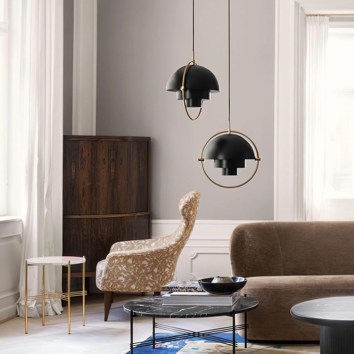 Lustra Pendant Lamp Deformed Ball Golden - Letslighting