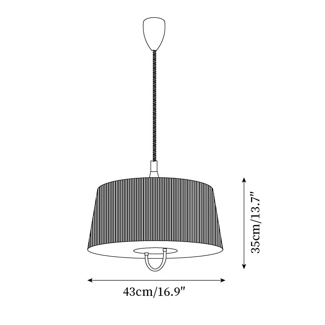 Delaney Pendant Lamp Pleated Adjustable Elegant - Letslighting