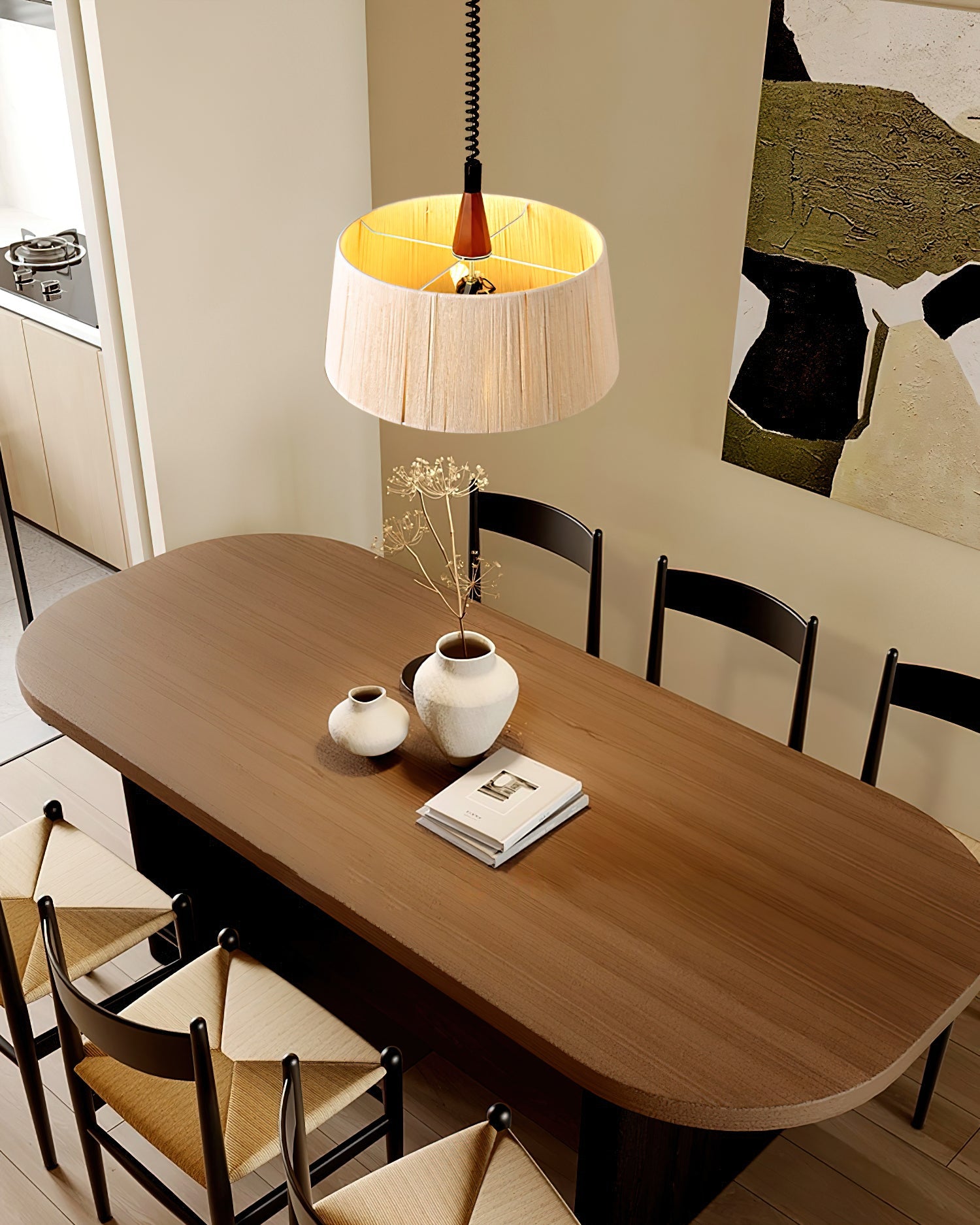 Delaney Pendant Lamp Pleated Adjustable Elegant - Letslighting