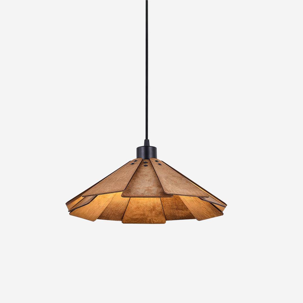 Delfina Pendant Lamp Wood Panel Wabi-Sabi Organic - Letslighting