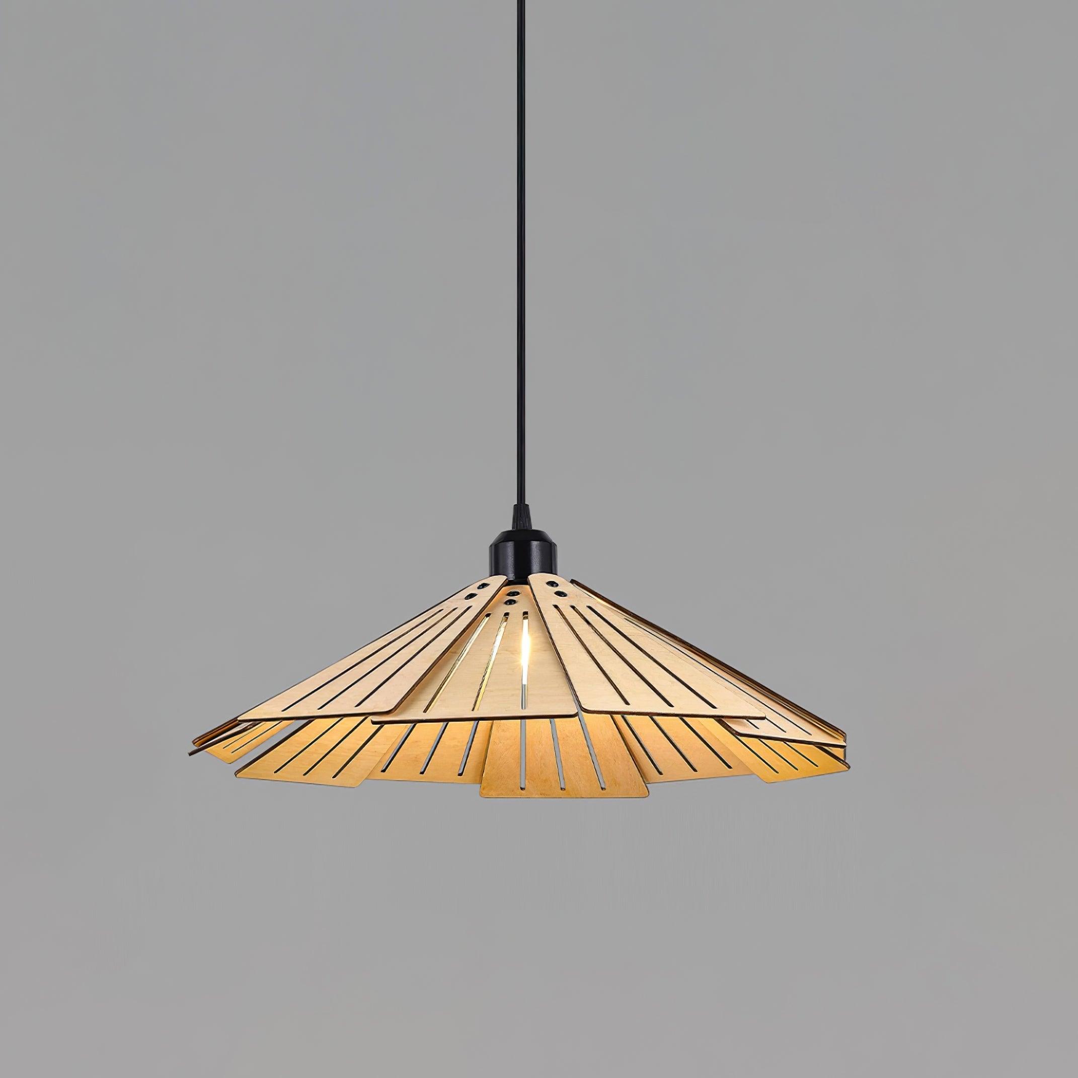 Delfina Pendant Lamp Wood Panel Wabi-Sabi Organic - Letslighting