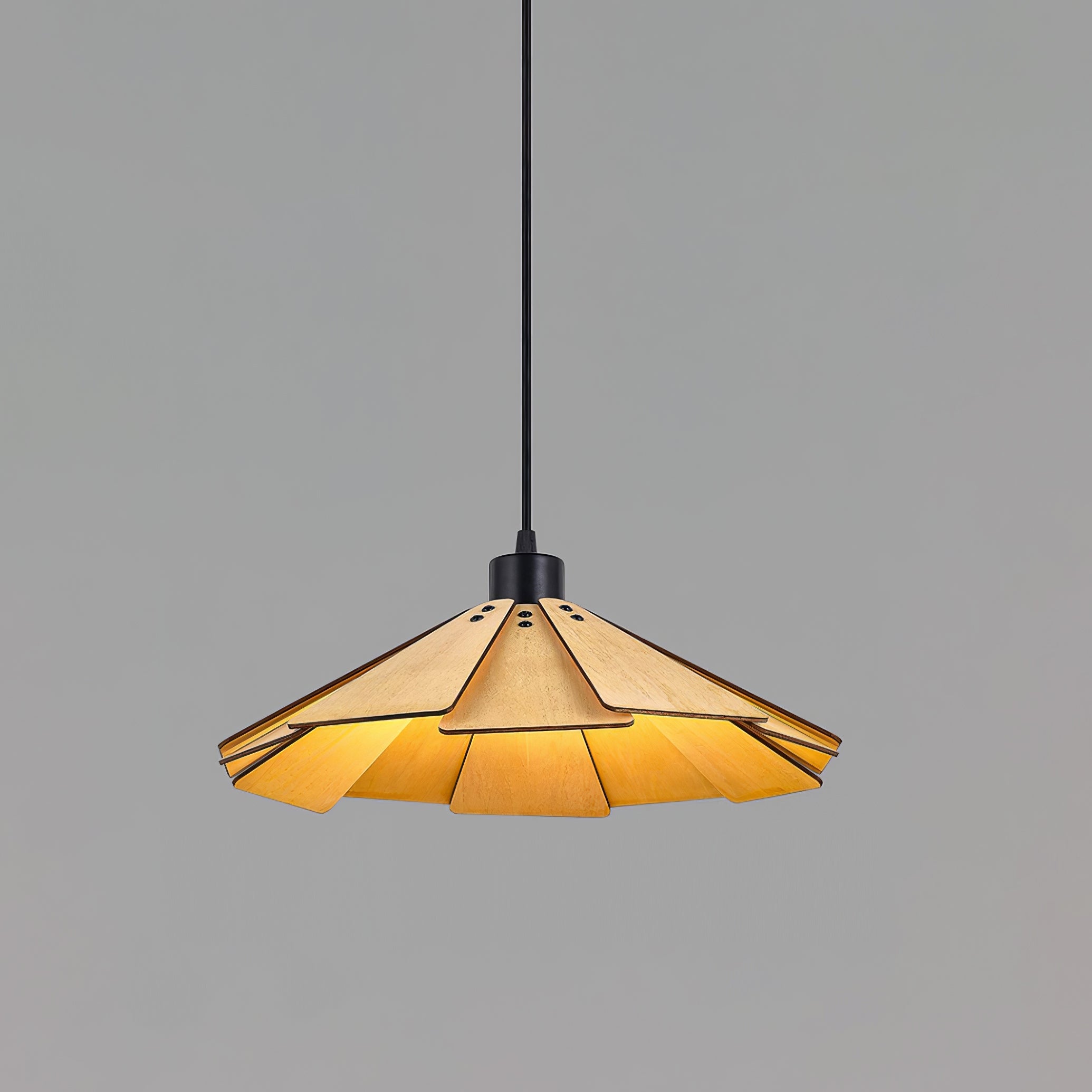 Delfina Pendant Lamp Wood Panel Wabi-Sabi Organic - Letslighting