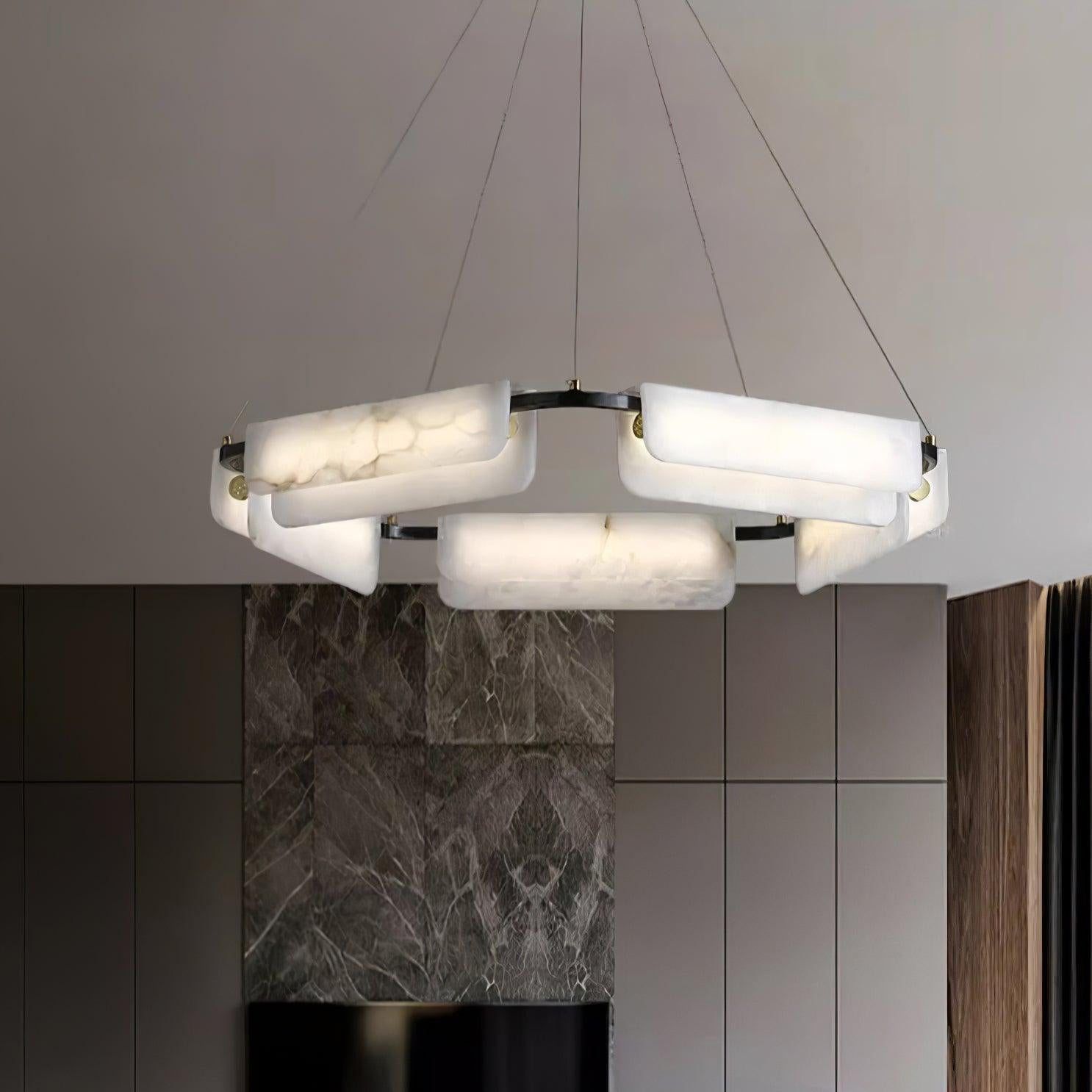 Circona Alabaster Pendant Light Chandelier