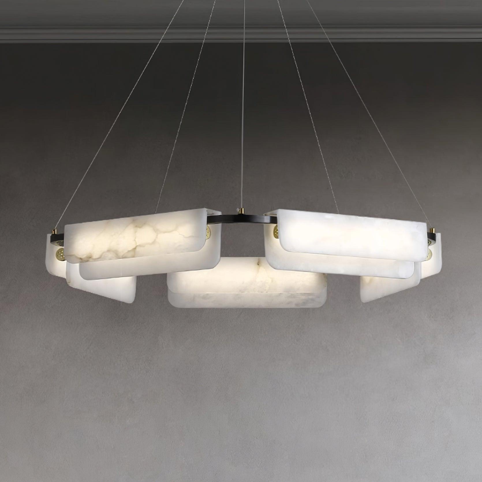 Circona Alabaster Pendant Light Chandelier