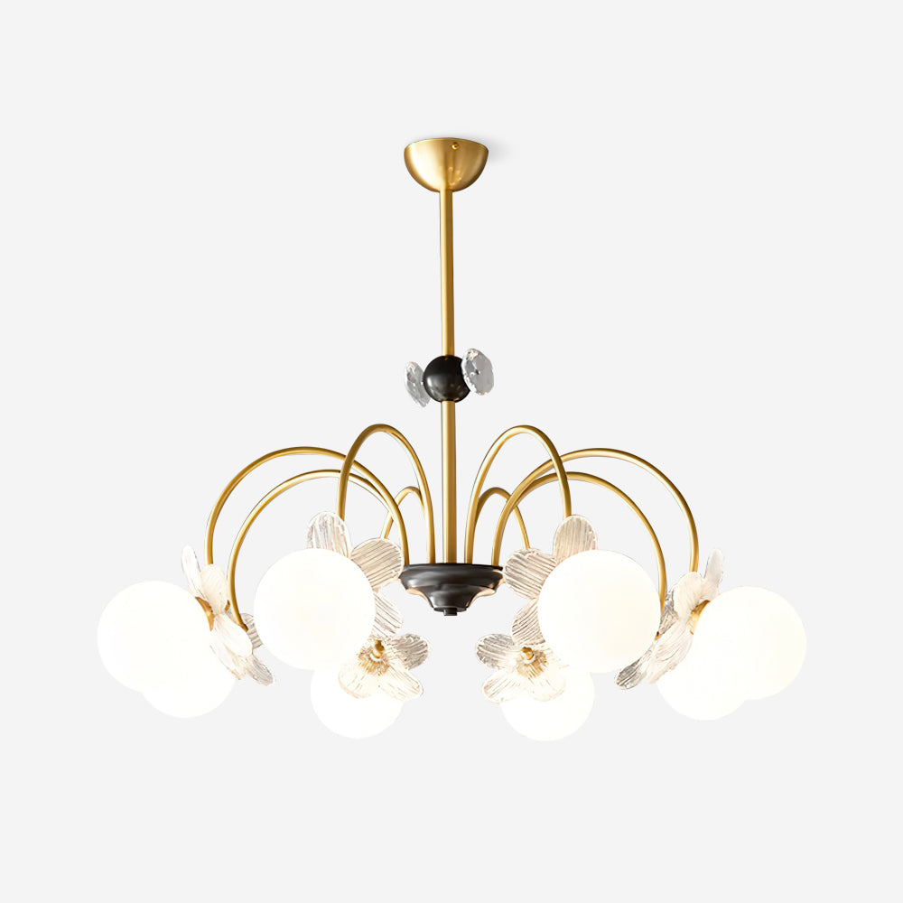 Petalia Brass Chandelier - Letslighting