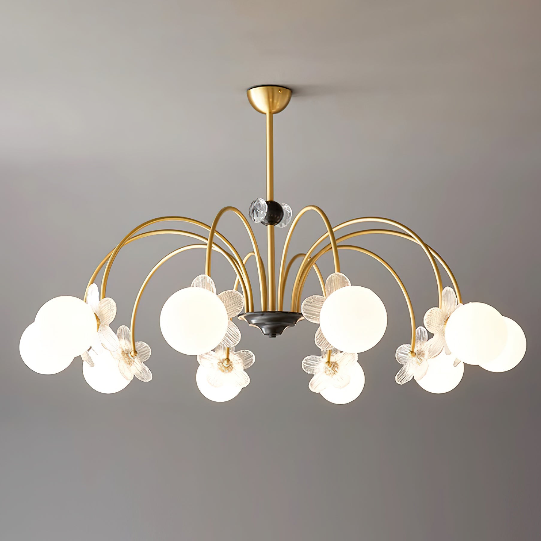 Petalia Brass Chandelier - Letslighting