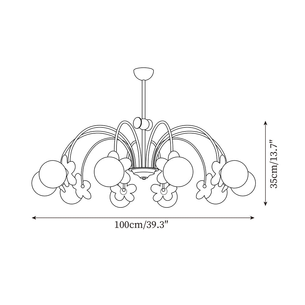 Petalia Brass Chandelier - Letslighting