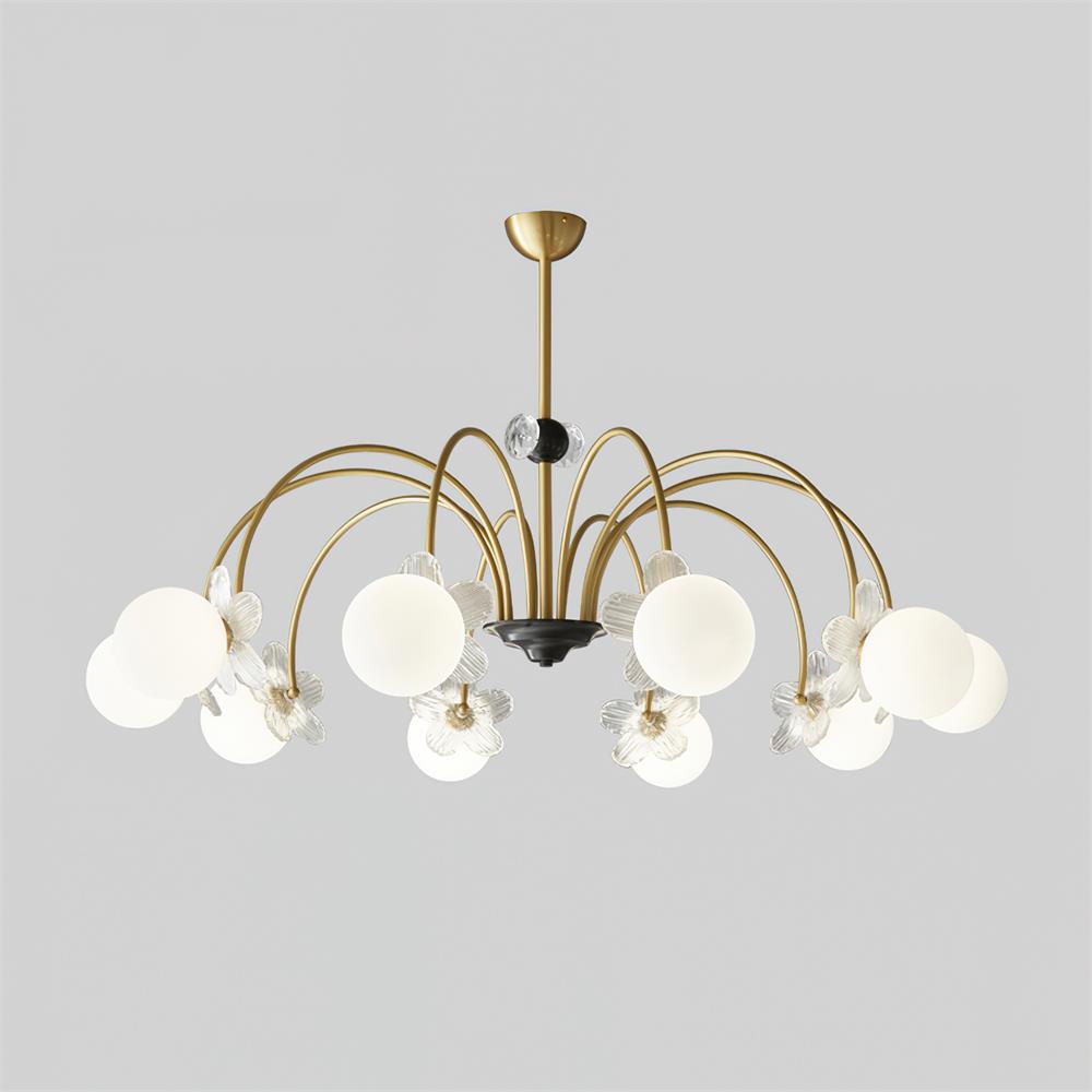Petalia Brass Chandelier - Letslighting