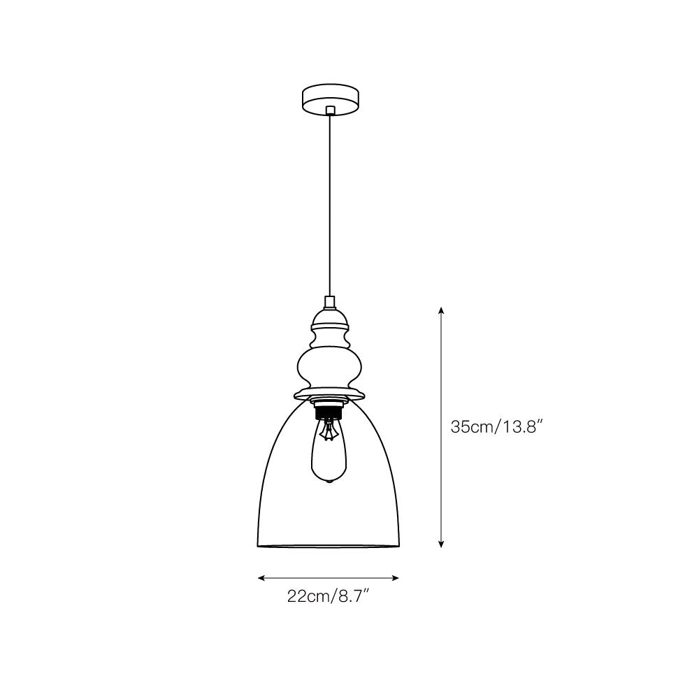 Inert Modern Minimalist Wooden Glass Pendant Lamp - Letslighting