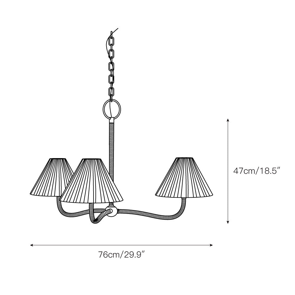 Delphine Elegance Natural Woven Rattan Chandelier - Letslighting