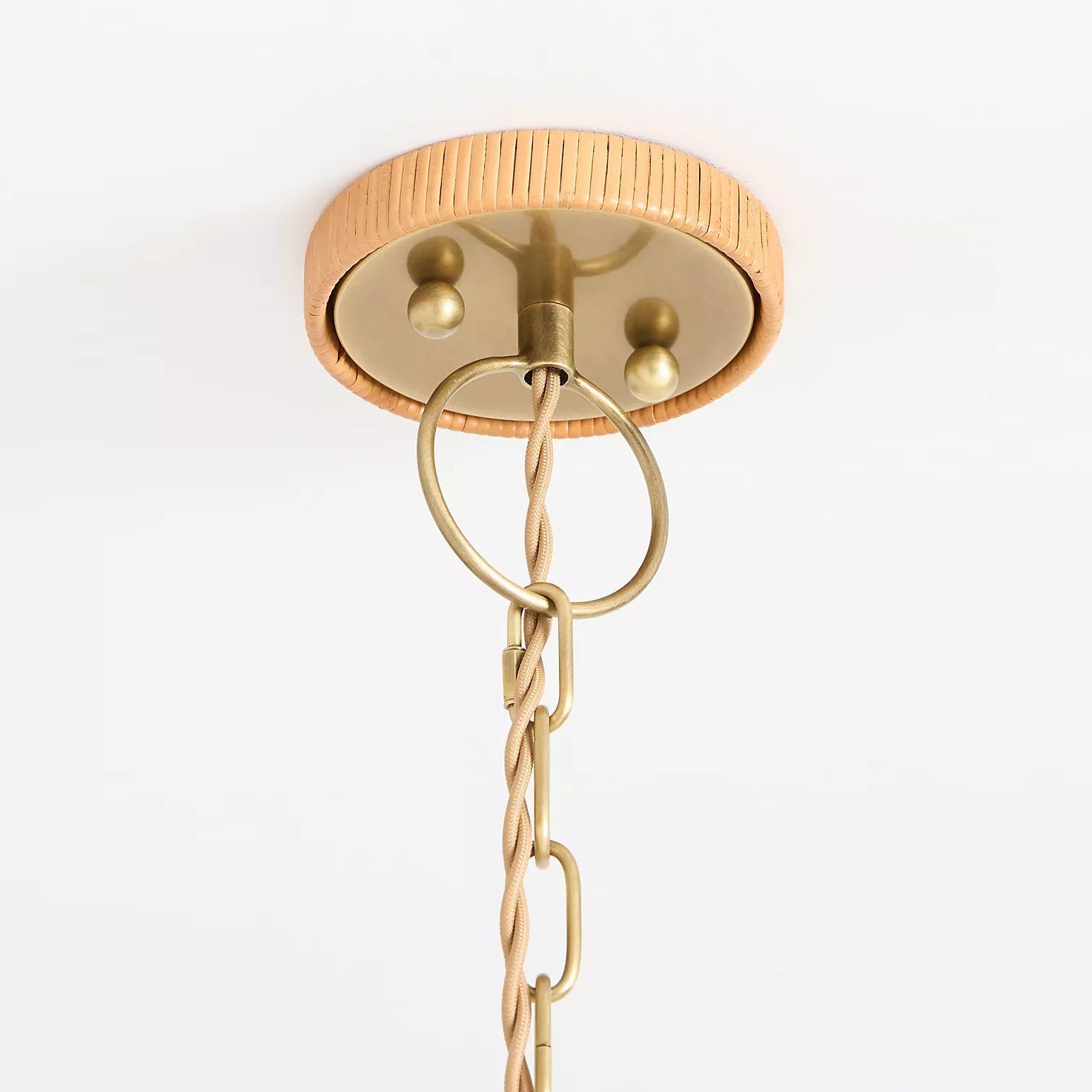 Delphine Elegance Natural Woven Rattan Chandelier - Letslighting