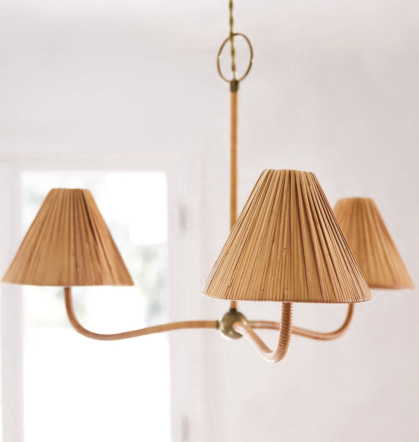 Delphine Elegance Natural Woven Rattan Chandelier - Letslighting