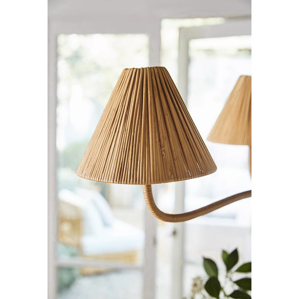 Delphine Elegance Natural Woven Rattan Chandelier - Letslighting