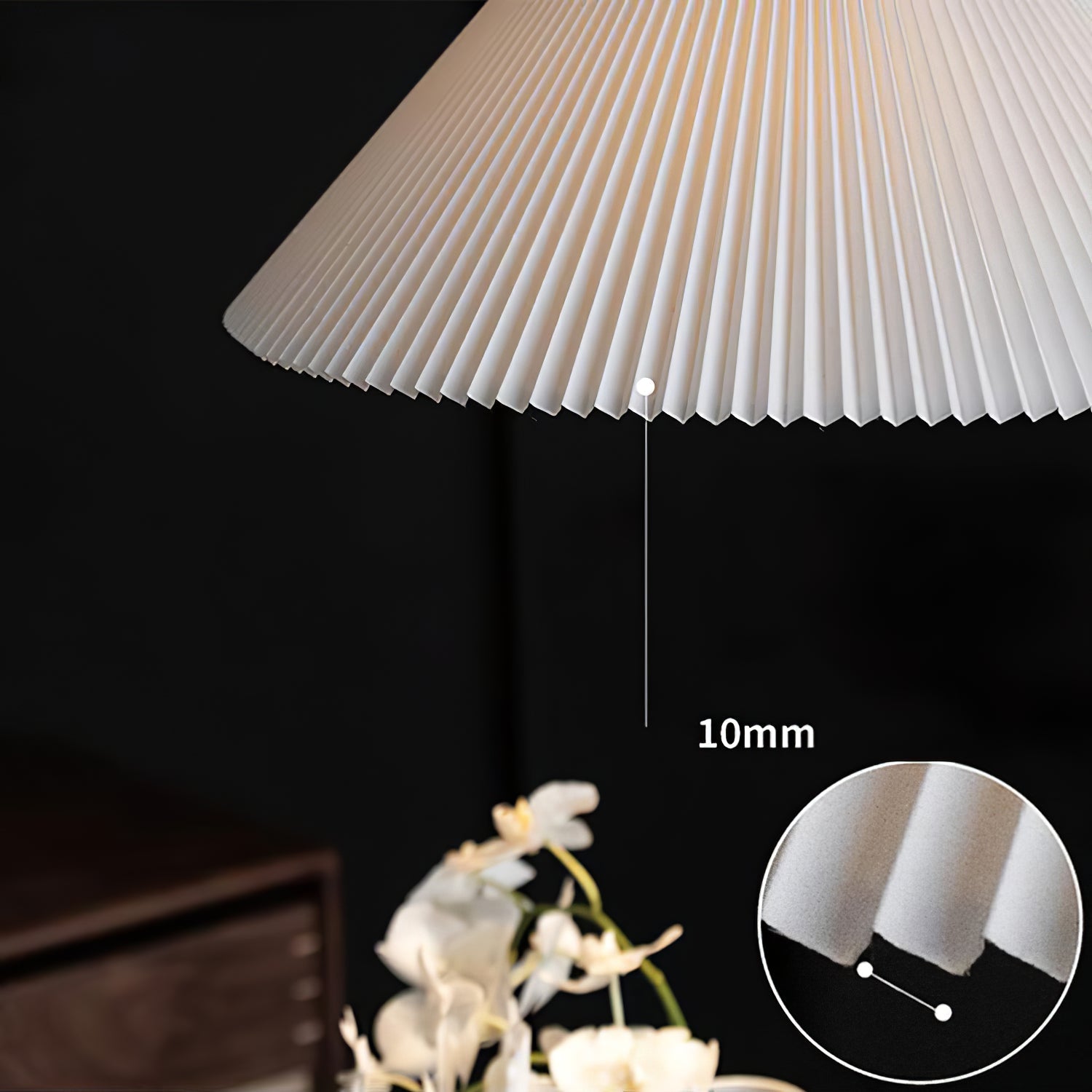 Knell Modern Minimalist Pleated Black Plastic Pendant Lamp - Letslighting