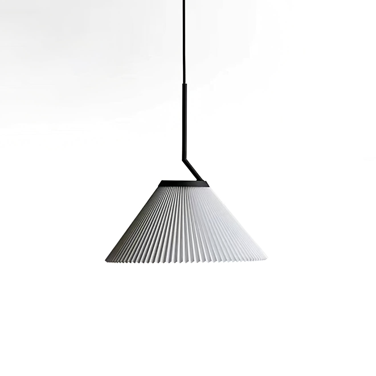 Knell Modern Minimalist Pleated Black Plastic Pendant Lamp - Letslighting