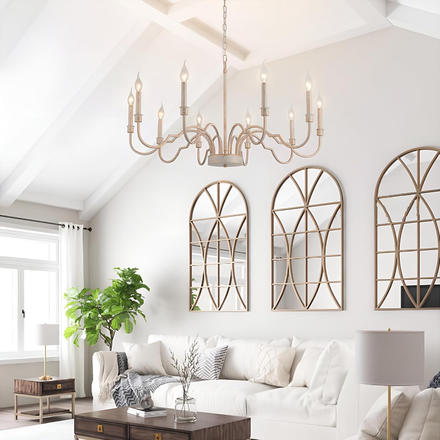 Oval Vintage Industrial Brass Chandelier - Letslighting